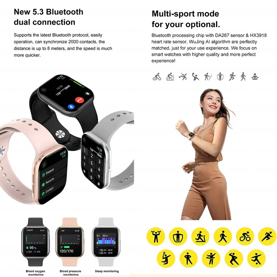 Smart Watch Series 10 β Unisex Fitness & Health Smartwatch with Bluetooth Call, NFC & Wireless Charging