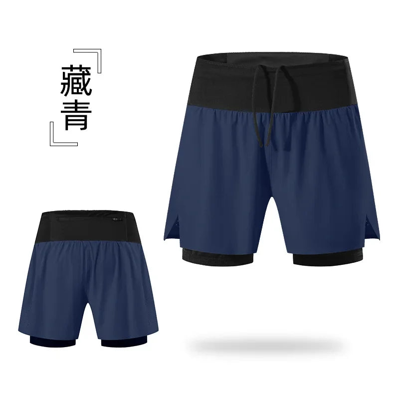TriiRun ProShort β Double-Layer Running Shorts with Multi-Functional Pockets & Quick-Dry Fabric