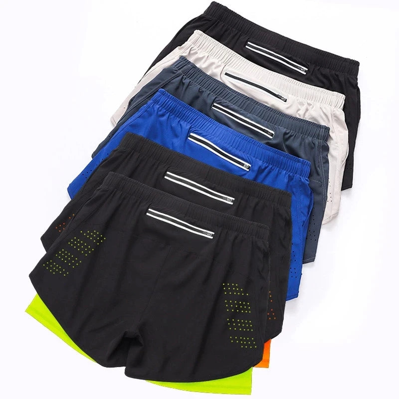 TriiRun MaxShort – Men’s Dual-Layer Running Shorts | Quick-Dry, High-Performance Fitness Shorts for Training & Running