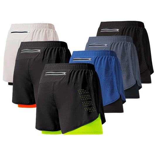 TriiRun MaxShort – Men’s Dual-Layer Running Shorts | Quick-Dry, High-Performance Fitness Shorts for Training & Running