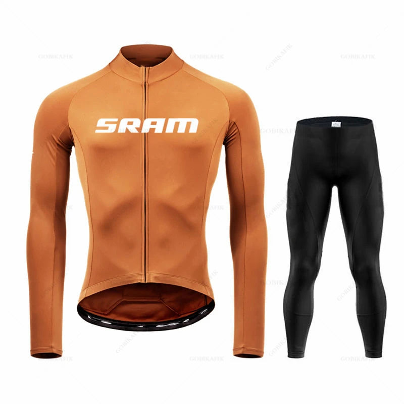TriiRide Winter Pro – Thermal Long-Sleeve Cycling Jersey & Bib Pants Set