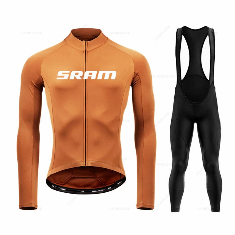 TriiRide Winter Pro – Thermal Long-Sleeve Cycling Jersey & Bib Pants Set