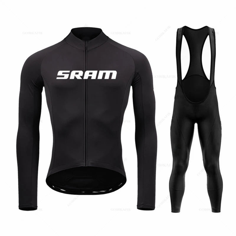 TriiRide Winter Pro – Thermal Long-Sleeve Cycling Jersey & Bib Pants Set