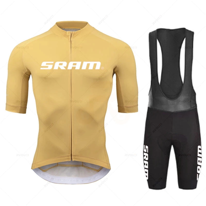 TriiRide Summer Pro Kit – Breathable Short-Sleeve Cycling Jersey & Bib Shorts Set