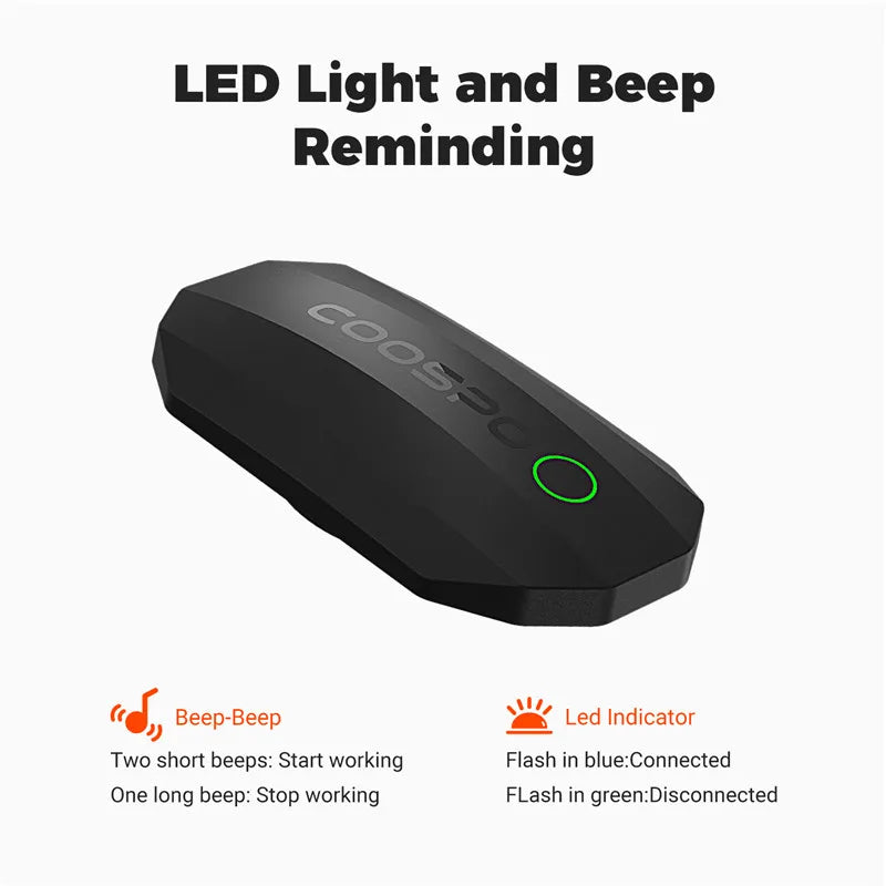 Coospo H808S Heart Rate Monitor – Dual Bluetooth & ANT+ Chest Strap Sensor