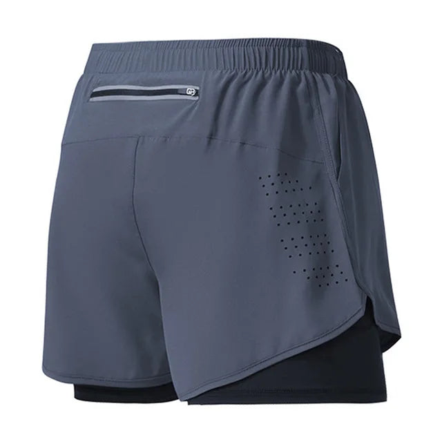 TriiRun MaxShort – Men’s Dual-Layer Running Shorts | Quick-Dry, High-Performance Fitness Shorts for Training & Running