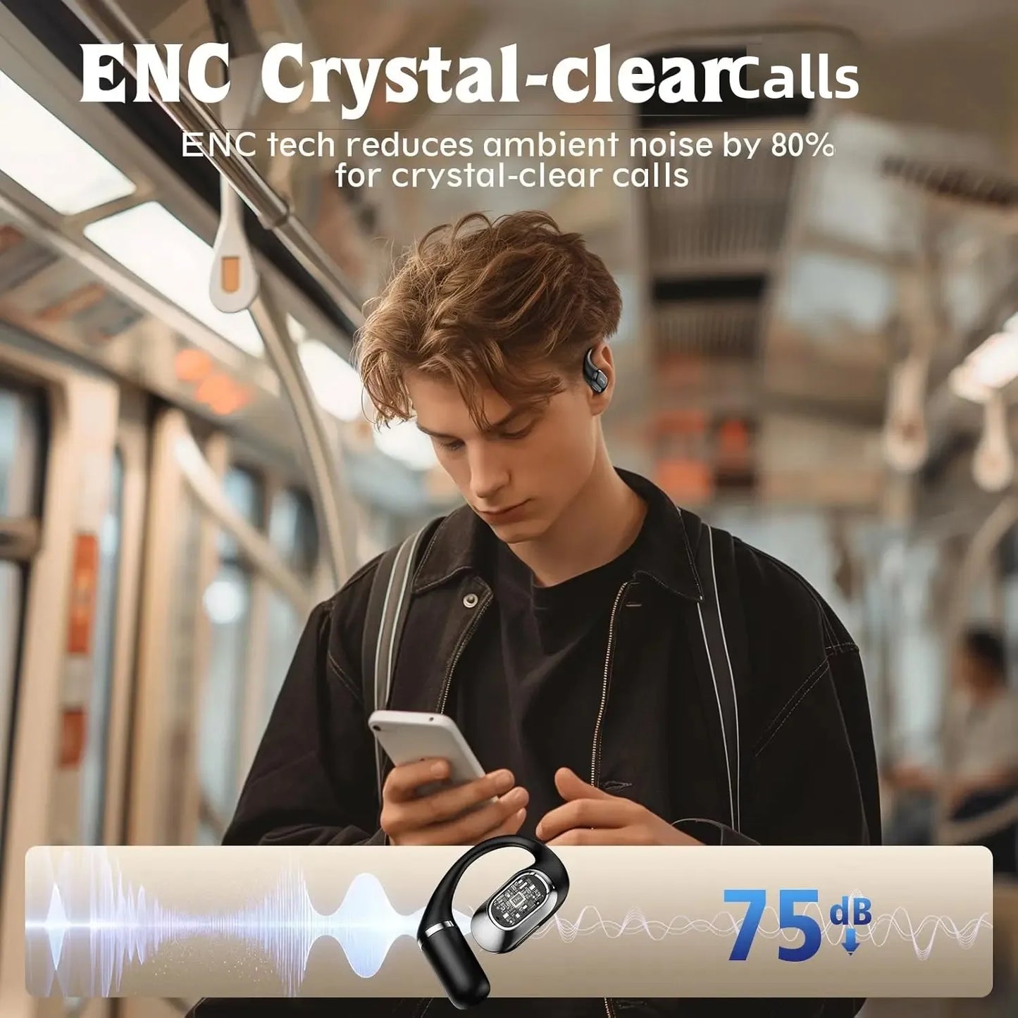 TriiRun OpenWave – Bone Conduction Sports Earphones with Bluetooth 5.4, Waterproof Design & Open-Ear Comfort