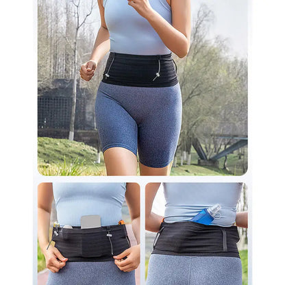 AeroFlex Running Belt – Invisible Elastic Waist Bag for Men & Women | Sports, Marathon, Gym, Fitness