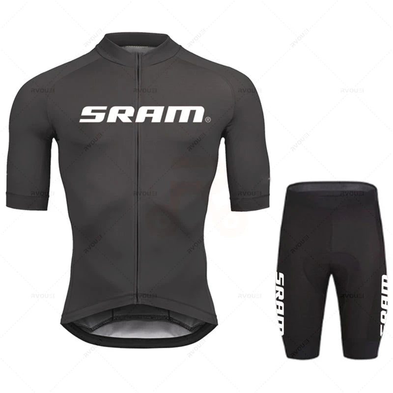 TriiRide Summer Pro Kit – Breathable Short-Sleeve Cycling Jersey & Bib Shorts Set