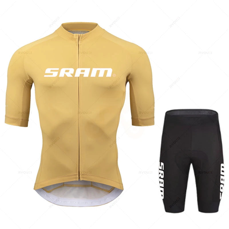 TriiRide Summer Pro Kit – Breathable Short-Sleeve Cycling Jersey & Bib Shorts Set