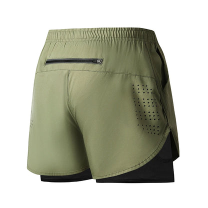 TriiRun MaxShort – Men’s Dual-Layer Running Shorts | Quick-Dry, High-Performance Fitness Shorts for Training & Running