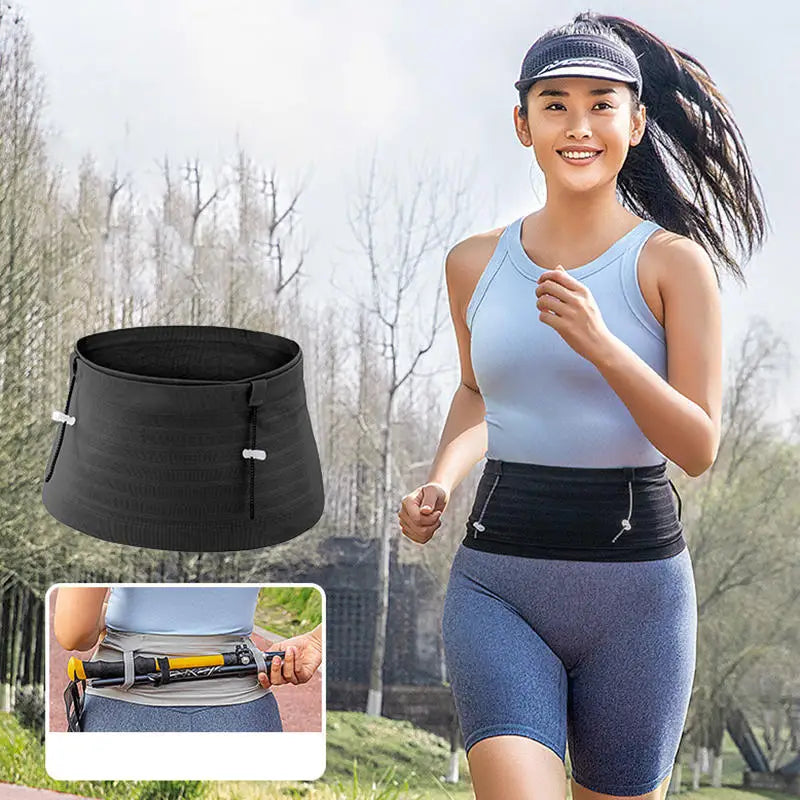 AeroFlex Running Belt – Invisible Elastic Waist Bag for Men & Women | Sports, Marathon, Gym, Fitness