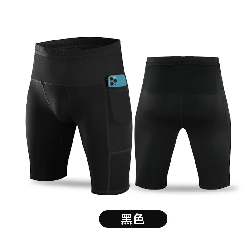 TriiRun AeroTight – Men’s Compression Running Shorts with Multi Pockets & Quick-Dry Fabric