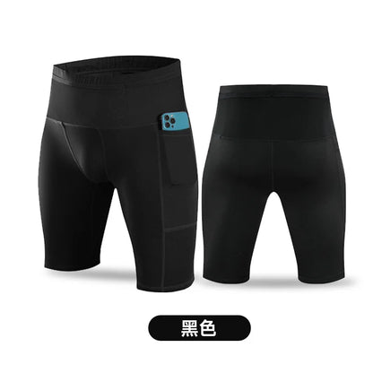 TriiRun AeroTight – Men’s Compression Running Shorts with Multi Pockets & Quick-Dry Fabric