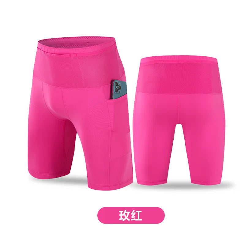 TriiRun AeroTight – Men’s Compression Running Shorts with Multi Pockets & Quick-Dry Fabric