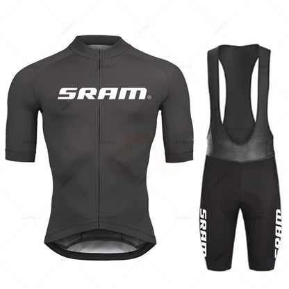 TriiRide Summer Pro Kit – Breathable Short-Sleeve Cycling Jersey & Bib Shorts Set