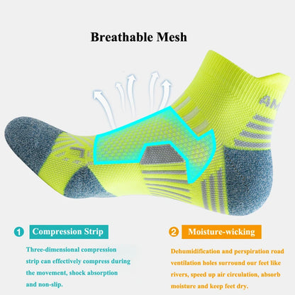 StridePro Run Socks - Run Socks – ultra-light, breathable, and durable running socks, designed for runners, marathoners, and triathletes - 5 Pairs Marathon Running Sock