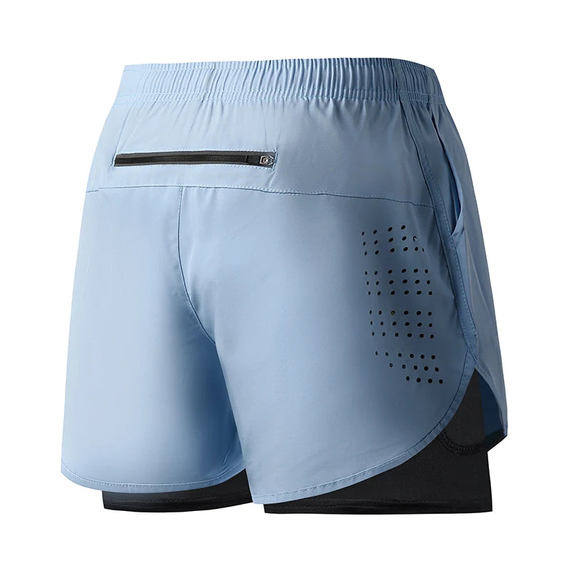TriiRun MaxShort – Men’s Dual-Layer Running Shorts | Quick-Dry, High-Performance Fitness Shorts for Training & Running