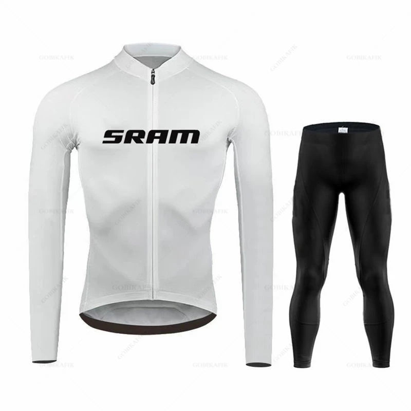 TriiRide Winter Pro – Thermal Long-Sleeve Cycling Jersey & Bib Pants Set