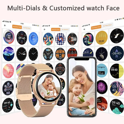 TRII Y22 Smartwatch – Elegant Women’s Bluetooth Call Watch with Custom Dials, Fitness Tracking & Heart Rate Monitor