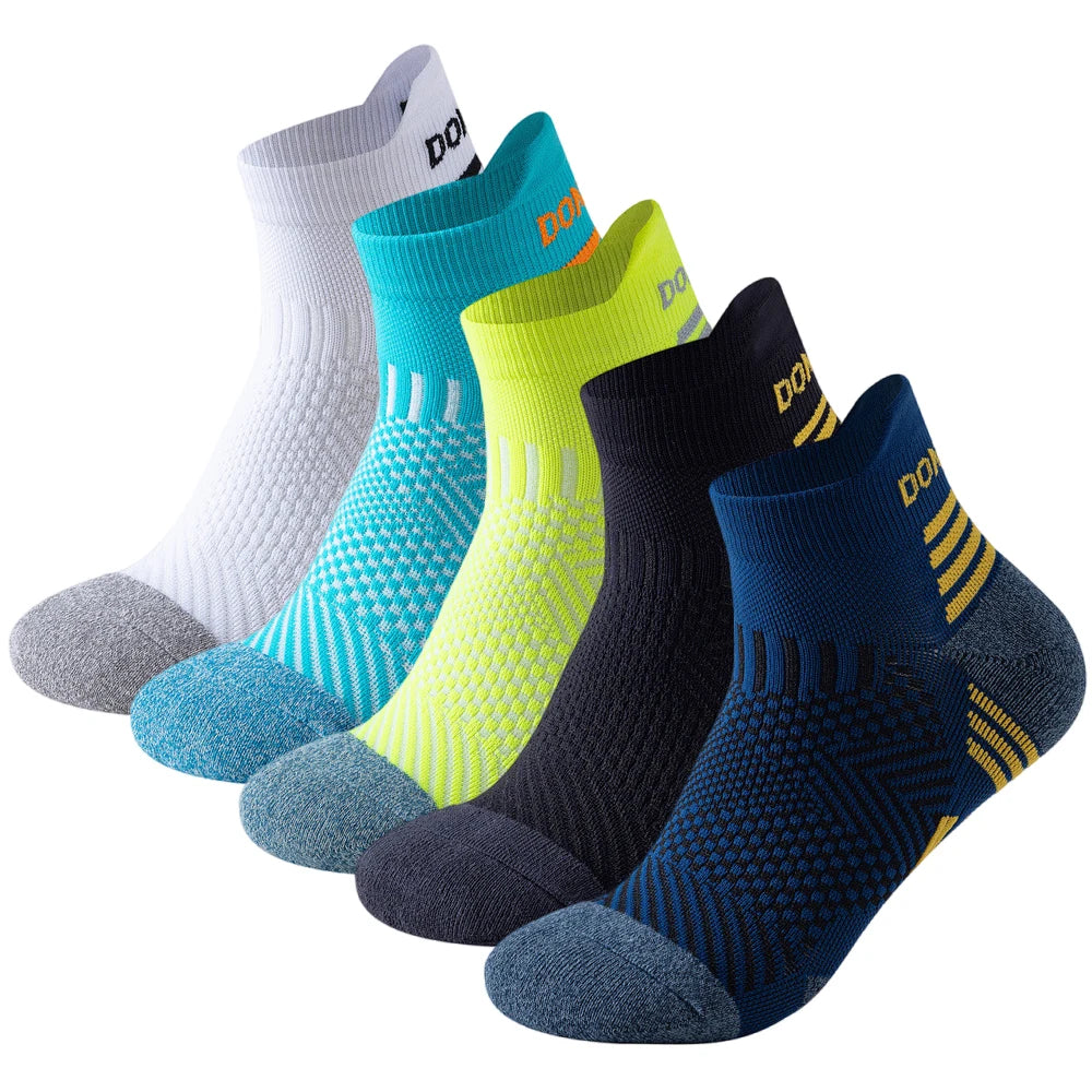 StridePro Run Socks - Run Socks – ultra-light, breathable, and durable running socks, designed for runners, marathoners, and triathletes - 5 Pairs Marathon Running Sock