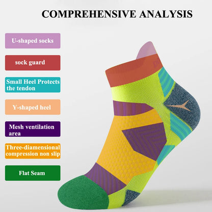 StridePro Run Socks - Run Socks – ultra-light, breathable, and durable running socks, designed for runners, marathoners, and triathletes - 5 Pairs Marathon Running Sock