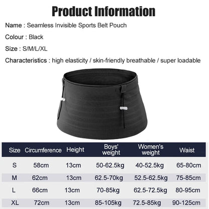 AeroFlex Running Belt – Invisible Elastic Waist Bag for Men & Women | Sports, Marathon, Gym, Fitness