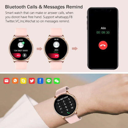 TRII Y22 Smartwatch – Elegant Women’s Bluetooth Call Watch with Custom Dials, Fitness Tracking & Heart Rate Monitor