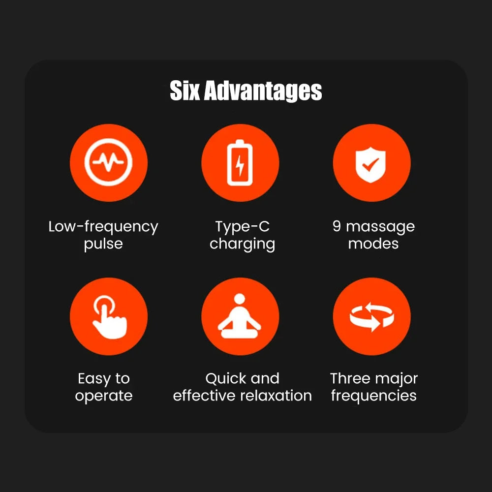 PulseRelief 6X – Multi-Function TENS Electric Massager | 6 Modes & 19 Intensity Levels